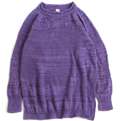 TAMAKI NIIME Onesize Slit Pullover Sweater - #01 Lilac Sea