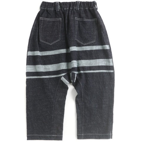 TAMAKI NIIME Drop-rise Denim Pants - Mint Green Stripe Over Dye with White Stitching - Size 1