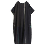 TAMAKI NIIME Short Sleeved Pocket Dress - #06 Ionic Saturn