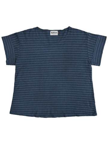 MOTION Navy Striped Tee