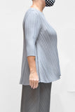 MOTION Pleated A-line top - grey