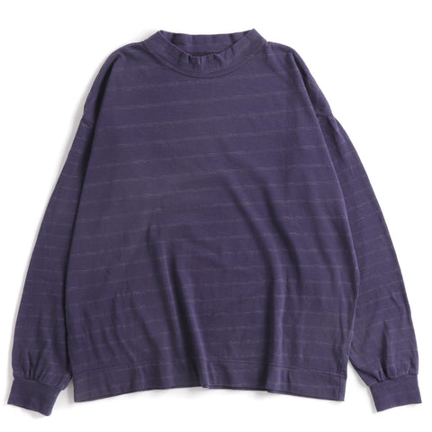 TAMAKI NIIME Mock Neck Cotton Tee Shirt - #03 Purple Dreams - Size 2