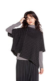 MAMA B - Windowpane Relaxed Asymmetric Pullover