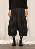 MAMA B Drop Rise Lantern Pant in Pinstripe