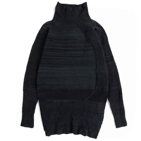 Tamaki Niime Ribbed Turtleneck Sweater - #03 Midnight Sea