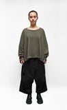 BLACK LABEL Cropped Pocketed Sweatshirt in Jungle