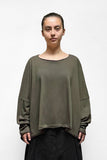 BLACK LABEL Cropped Pocketed Sweatshirt in Jungle