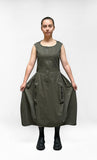 BLACK LABEL Sleeveless Zippered Dress in Jungle