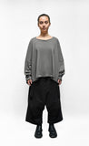 BLACK LABEL Cropped Pocketed Sweatshirt in Rock