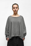 BLACK LABEL Cropped Pocketed Sweatshirt in Rock