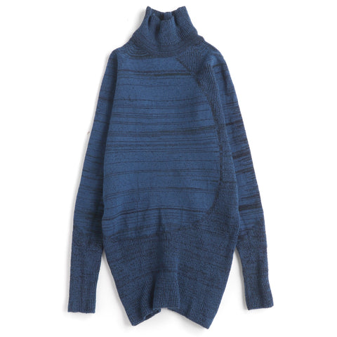 Tamaki Niime Ribbed Turtleneck Sweater - #01 Invisible Universe