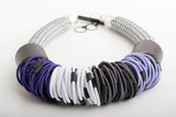 CHRISTINA BRAMPTI Colourful Thick Cord Collar - Purple Mix