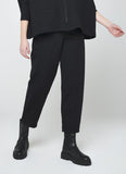 Mes Soeurs et Moi Double Knit Curved Leg Pant in Black