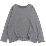 TAMAKI NIIME Cotton Long Sleeve Reversible Tee - Grey Snow