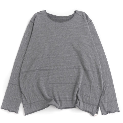 TAMAKI NIIME Cotton Long Sleeve Reversible Tee - Grey Snow