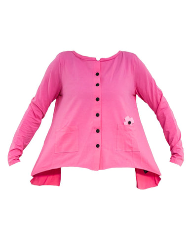 PLU Knit Cardi - Mid Pink