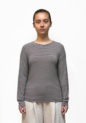 MAMA B  Slim T-Shirt in Black Stripes