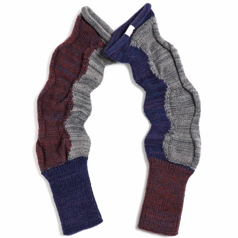 TAMAKI NIIME Knit Arm Warmers - Grey Berry