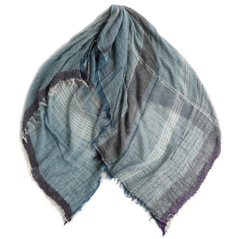 TAMAKI NIIME Large Cotton gauze scarf  #09 Fading SKy