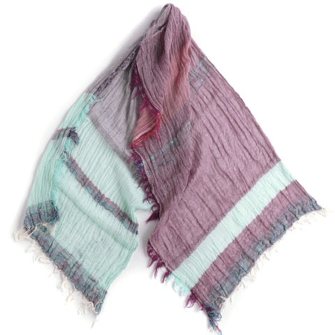 TAMAKI NIIME Medium Cotton-gauze scarf - #32 Purple Coast