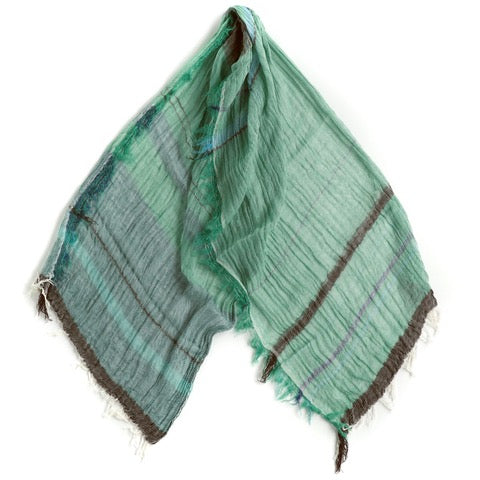 TAMAKI NIIME Medium Cotton-gauze scarf - #38 Jade Waters