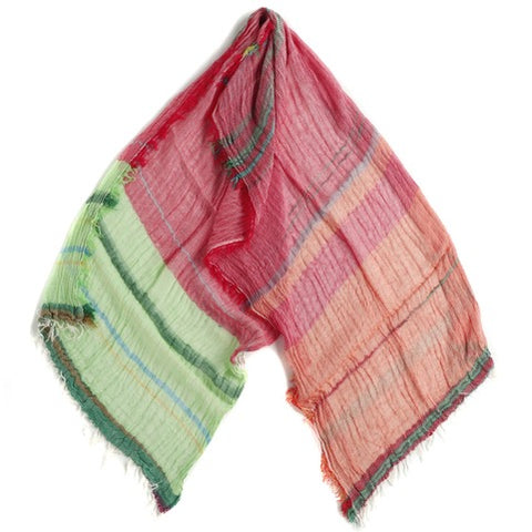 TAMAKI NIIME Medium Cotton-gauze scarf - #33 Honeydew Scramble