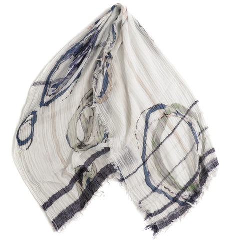 TAMAKI NIIME Medium Cotton-gauze scarf with Print - Funky Rings