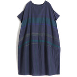 TAMAKI NIIME Short Sleeved Pocket Dress - Aurora Borealis