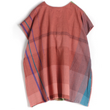 Tamaki Niime Striped V-Neck Cap Sleeve Flared Top - Funky Rainbow