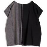 Tamaki Niime Striped Cap Sleeve Top - Quiet Night