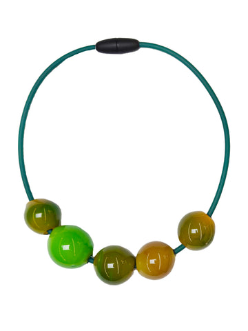 SAMUEL CORAUX Murano Glass Beads Necklace - Green