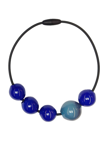 SAMUEL CORAUX Murano Glass Beads Necklace - Blue