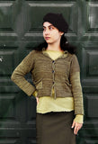 PAPER TEMPLES Pocket Cardigan - Olive and Lime Green