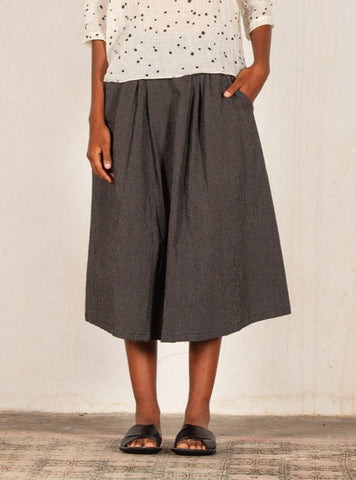 MAMA B Windowpane Cotton Blend Skirt