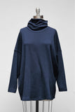 MAMA B - Cozy Onesize Cowl Sweater in Blue