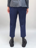 MAMA B Slim Leg French Terry Pant in Sapphire