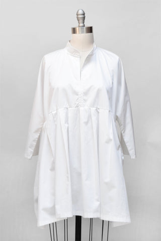 MOTION White Pleated 3/4 Sleeve Cotton Blouse