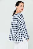 Mes Soeurs et Moi Patch Pocket Check Top in Volcano
