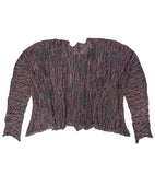 PAPER TEMPLES Dot Print Boxy Pullover -  Eggplant and Graphite