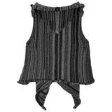 PAPER TEMPLES Hooded Vest - Black and White Stripes