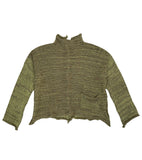 PAPER TEMPLES Pocket Cardigan - Olive and Lime Green