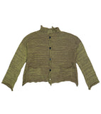 PAPER TEMPLES Pocket Cardigan - Olive and Lime Green