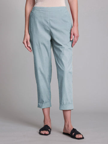 Elemente Clemente Slim Pant in an Organic Cotton Stretch in Crystal Blue