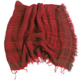 TAMAKI NIIME Small Wool/Cotton Woven Scarf - #33 Red Queen