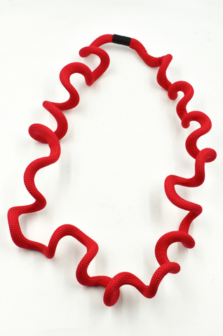 CHRISTINA BRAMPTI Twisted Cord Necklace - Red