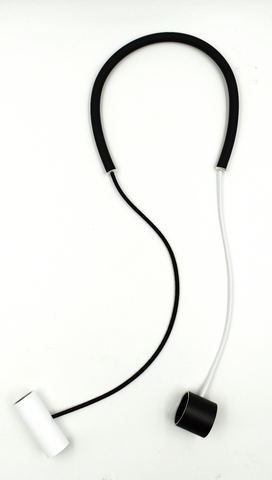 CHRISTINA BRAMPTI Rubber and Aluminum Necklace - Black and White