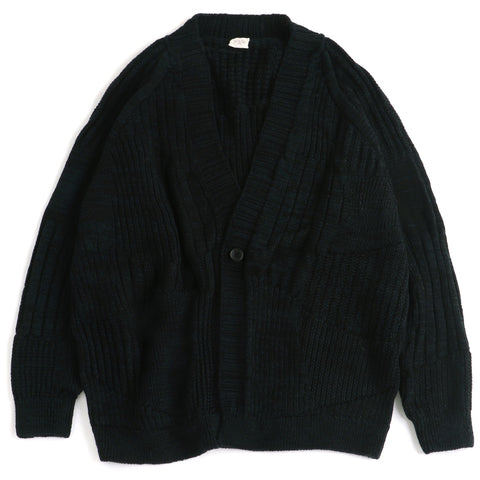 Tamaki Niime Wool Blend Button Cardigan - Secret Shadows