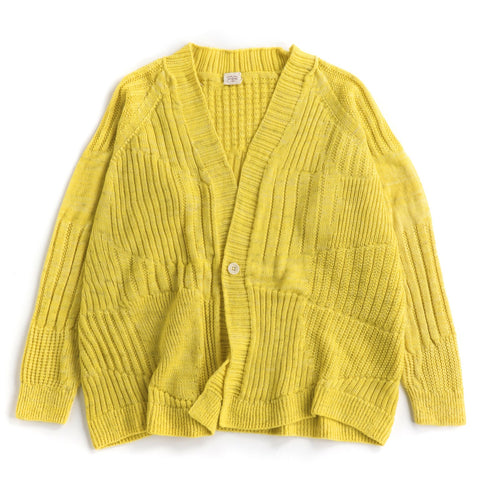 Tamaki Niime Wool Blend Button Cardigan - Sun Rays