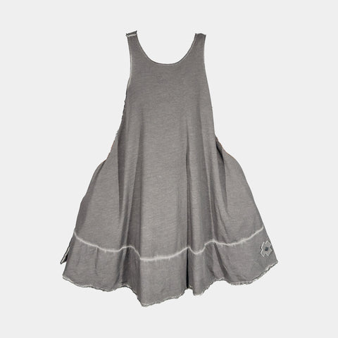 PLU A-Line French Terry Dress in Asphalt Wash