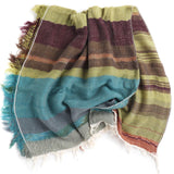 TAMAKI NIIME Small Wool/Cotton Woven Scarf - #27 Twisted Hues